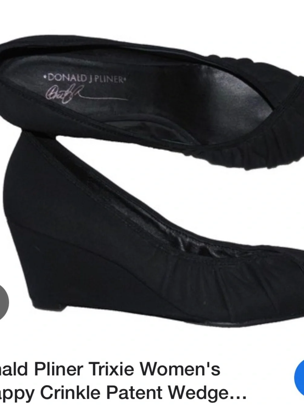 Donald J. Pliner Black Suede Wedge Pumps